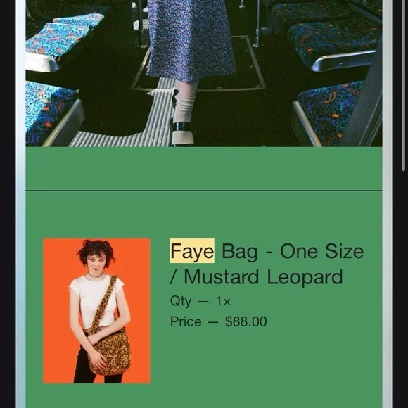 unif faye bag (mustard leopard)! - Picture 4 of 5